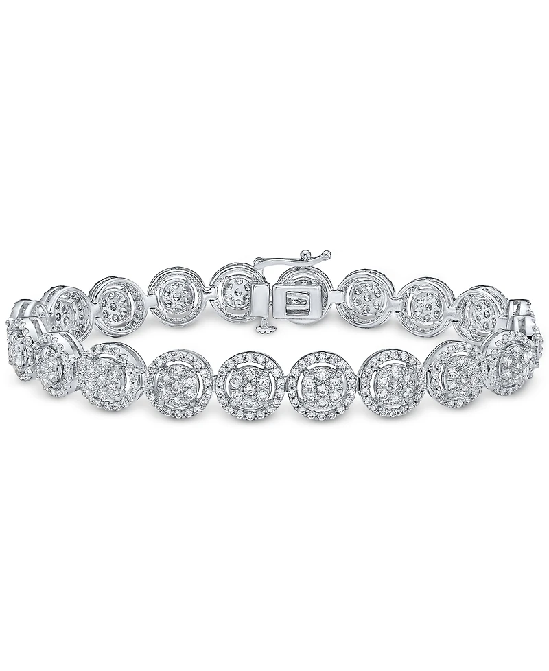 Diamond Halo Bracelet (5 ct. t.w.) in 10k White Gold