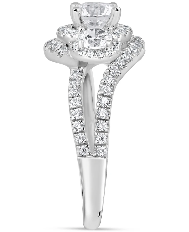 Diamond Halo Ring (1-1/2 ct. t.w.) 14k White or Yellow Gold