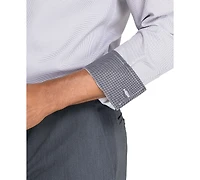 Men's Slim Fit Micro Geo 4-Way Stretch Performance Dress Shirt