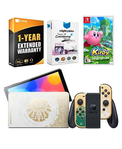 Nintendo Switch Oled Legend of Zelda: Tears of the Kingdom Edition with Kirby and the Forgotten Land
