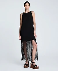 Kenneth Cole Women's Fringe-Hem Mini Sleeveless Shift Dress