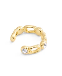 Coach Faux Stone Signature Heritage Single Cuff Earrings