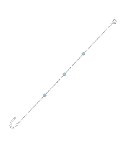 Spero London Blue Opal Bracelet in Sterling Silver