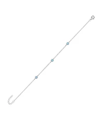 Spero London Blue Opal Bracelet in Sterling Silver
