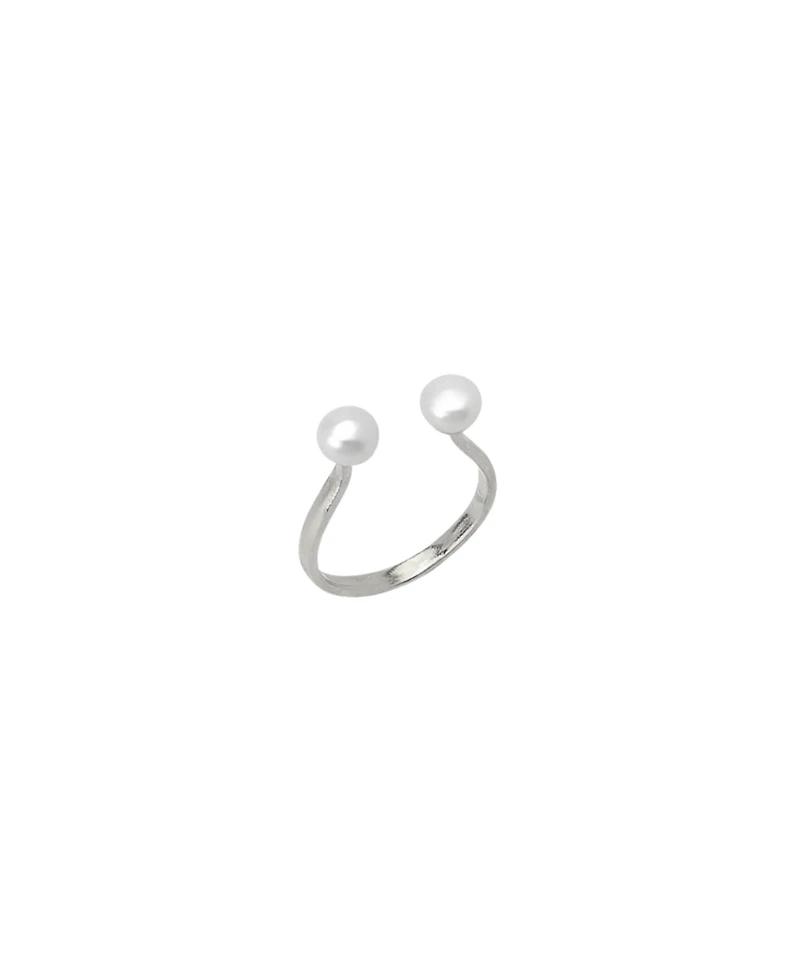 Spero London Double Sterling Silver Adjustable Open Ring