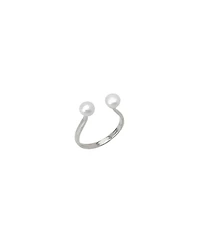 Spero London Double Sterling Silver Adjustable Open Ring