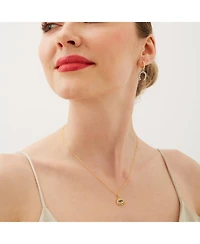 Spero London Evil Eye Blue Eye Eyelash Sterling Silver Pendant Necklace
