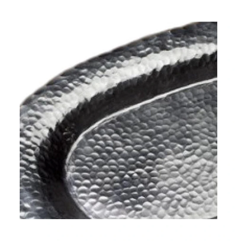 Oval Hammered Stainless Steel Serving Tray – Decorative & Durable Entertaining Platter
