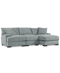 Rhyder 3-Pc. Fabric Chaise Sectional, Exclusively at Macy's