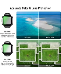 Neewer Nd Filter Set Compatible with Dji Flip Drone (6 Pack), ND16 ND32 ND64 ND256 Cpl Uv Snap On Multicoated Hd Optical Glass Neutral Density Circula