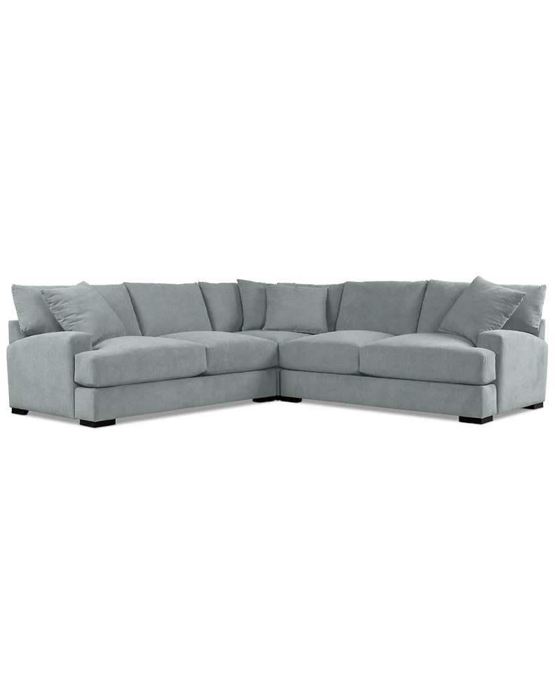 Rhyder 3-Pc. Fabric L Sectional, Exclusively at Macy's
