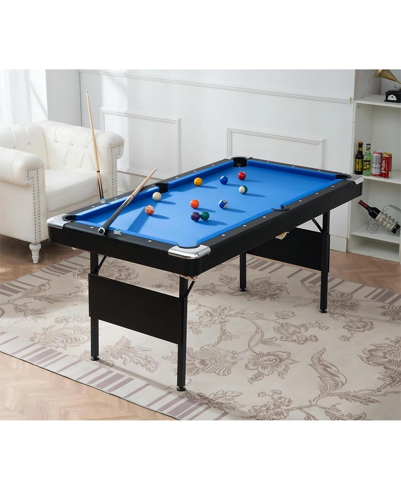 Streamdale 5.5 Ft Pool Table with Accessories (Green Velvet Cloth)