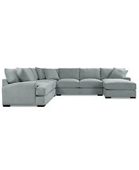 Rhyder 4-Pc. Fabric Chaise Sectional with Apartment Sofa, Exclusively at Macy's