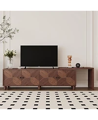 Streamdale Modern Tv Cabinet with Extendable Storage and Adjustable Shelves (70"-90")