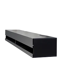 Streamdale 180 Wall Mounted Floating 80" Tv Stand with 20 Color LEDs and Charging Station