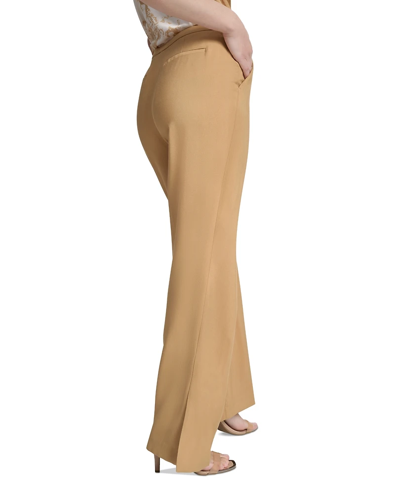 Dkny Petite High Rise Flare-Leg Pants