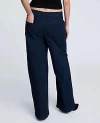 Kenneth Cole Women's Slouchy High-Rise Wide-Leg Jeans