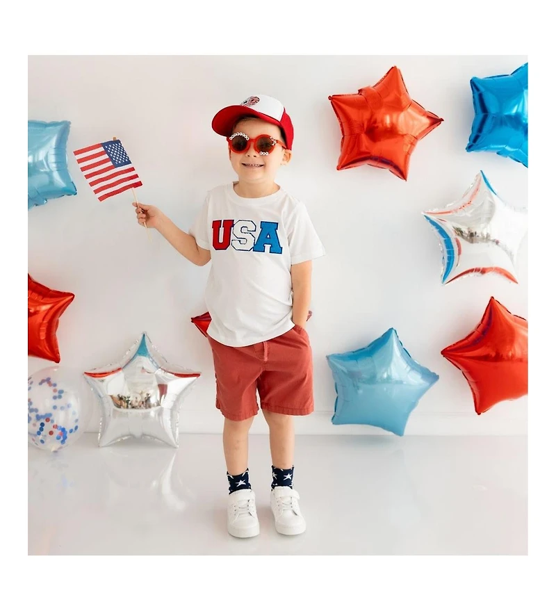 Sweet Wink Baby Usa Patch Short Sleeve T-Shirt