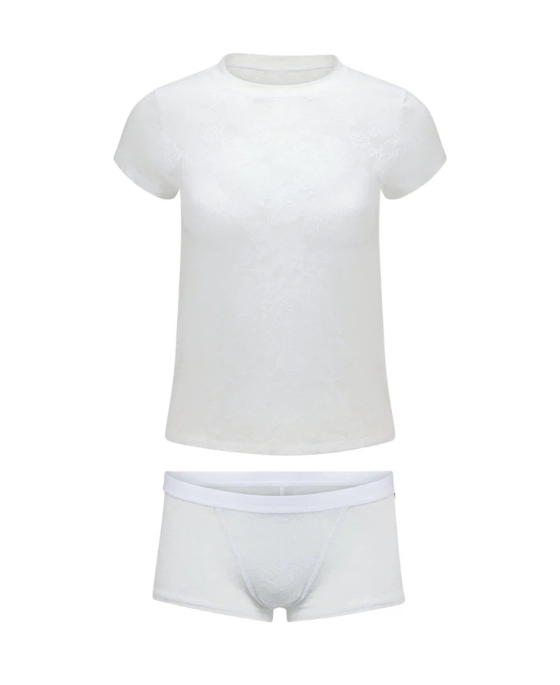 Adore Me Plus Yoko T-Shirt And Shortie Set