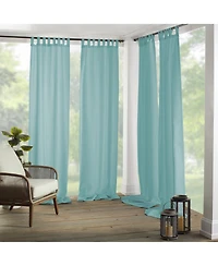 Elrene Home Fashions Matine Solid Tab Top Indoor/Outdoor Window Curtain