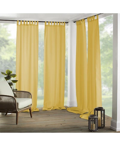 Elrene Home Fashions Matine Solid Tab Top Indoor Outdoor Window Curtain