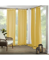 Elrene Home Fashions Matine Solid Tab Top Indoor Outdoor Window Curtain