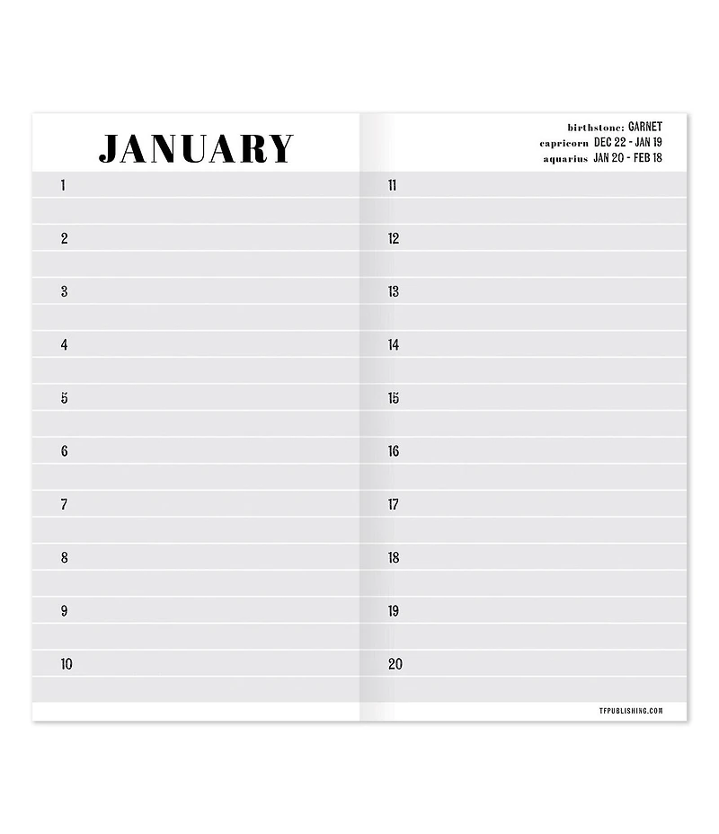 Stripes Perpetual Birthday & Celebration Pocket Book