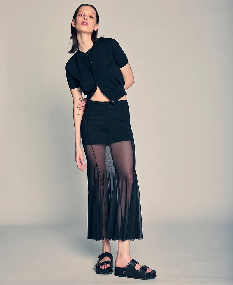 Kenneth Cole Women's Godet Fit & Flare Pull-On Maxi Skirt