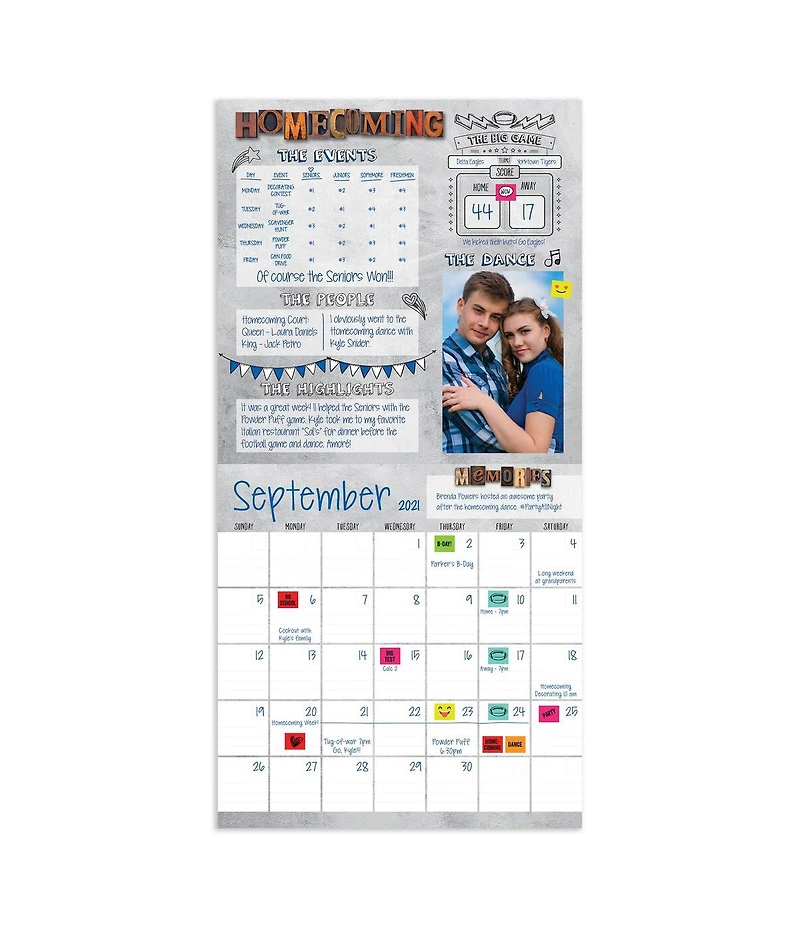 My Year Book Undated Memory 12"x12" Wall Calendar