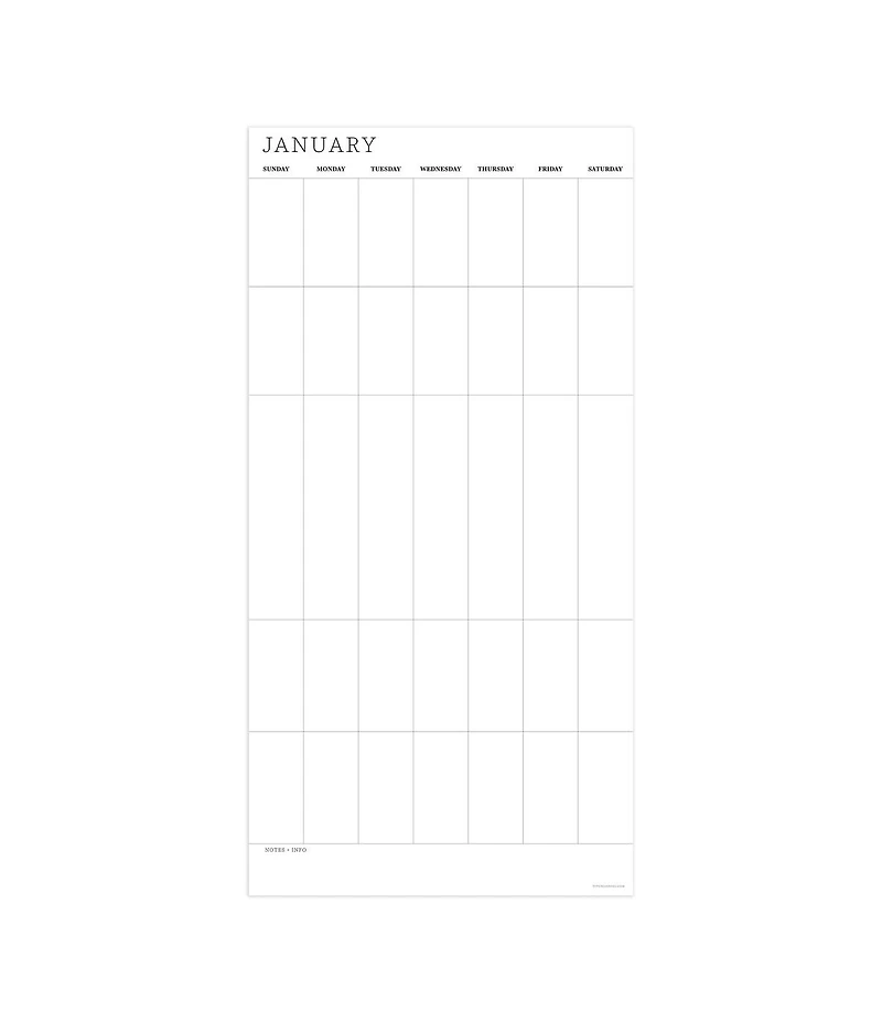 Undated 12" x 12" Dry Erase Vertical Wall Calendar