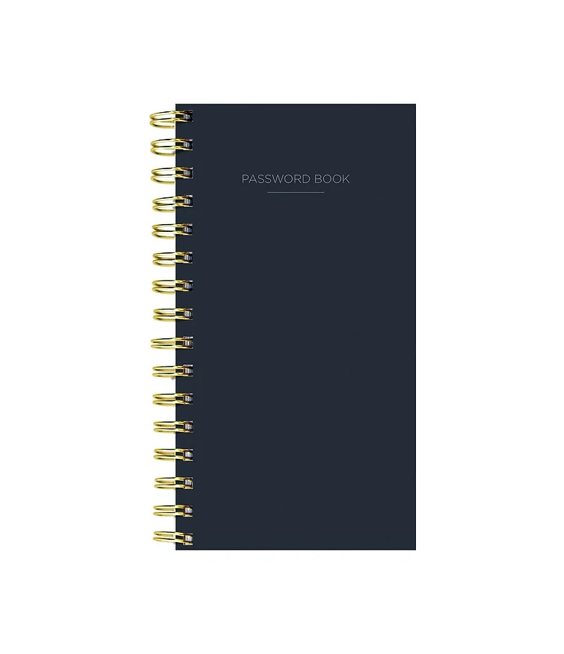 Black Spiral Password Book