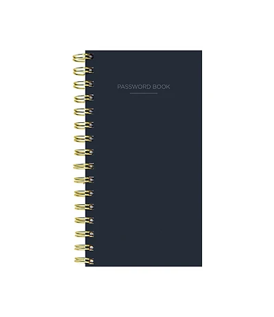 Black Spiral Password Book