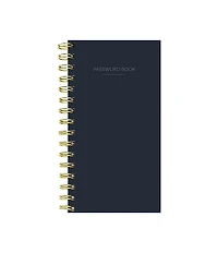Black Spiral Password Book
