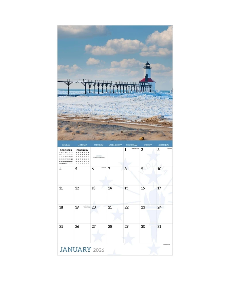 2026 Indiana Wall Calendar
