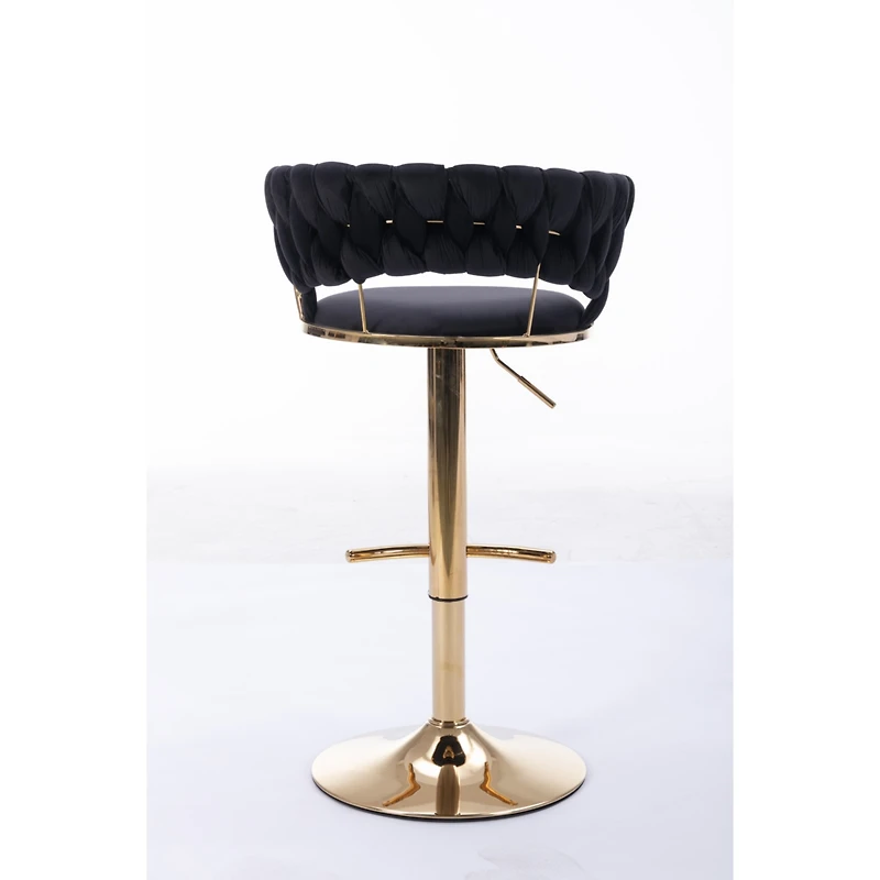 Streamdale Furniture Adjustable Swivel Bar Stools with Chrome Base (Set of 2)