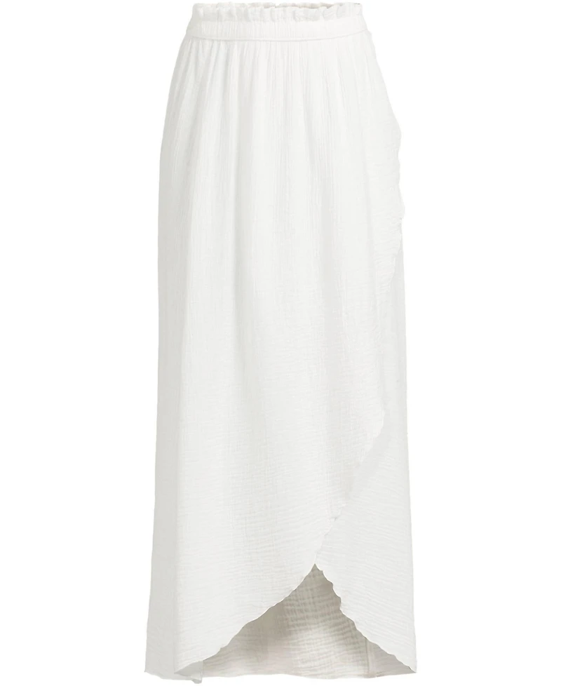 Lands' End Plus Cotton Gauze Maxi Swim Cover-up Skirt