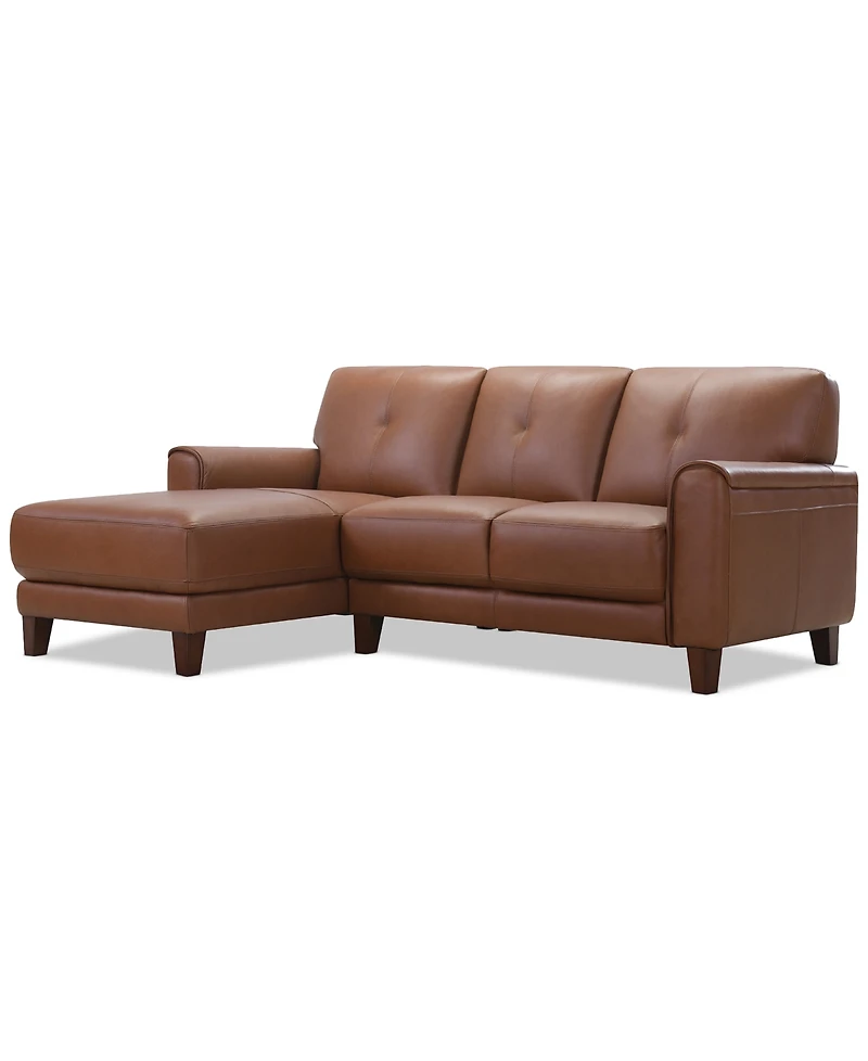 Ashlinn 2-Pc. Leather Chaise Sofa, Exclusively at Macy's