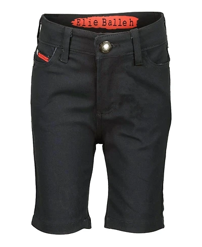 Elie Balleh Big Boys Black Cotton Twill Short