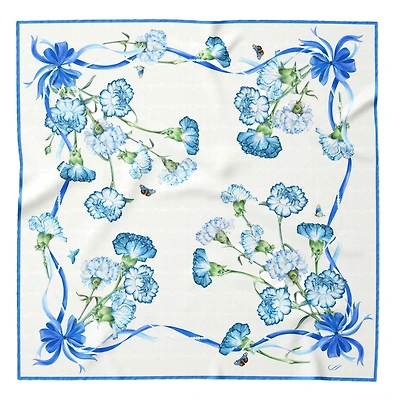 Dianthus - Silk Bandana for Women