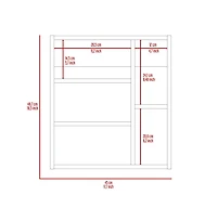 Depot E-shop Andes Medicine Single Door Cabinet With Mirror, Five Interior Shelves