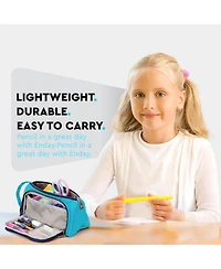 Enday Big Capacity Pencil Case, 3 Compartments Bags with Zipper, Large Pouch, Cute Case Organizer, Zipper Pouches