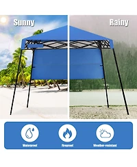 7 x 7 Feet Pop-up Canopy Tent with Carry Bag and 4 Stakes