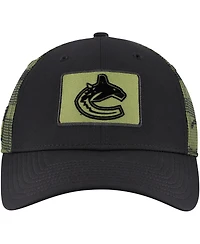 Fanatics Men's Black Vancouver Canucks Authentic Pro Military Appreciation Adjustable Hat