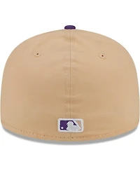 New Era Men's Peach/Purple Miami Marlins 2003 World Series Side Patch 59FIFTY Fitted Hat
