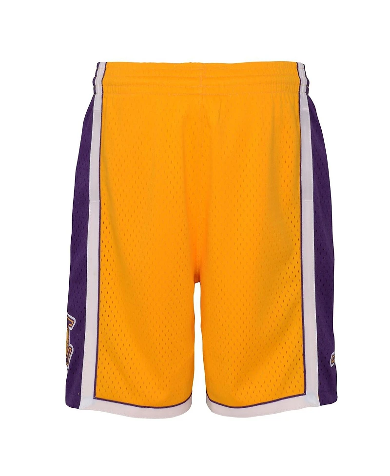 Mitchell & Ness Big Boys and Girls Gold Los Angeles Lakers Swingman Shorts