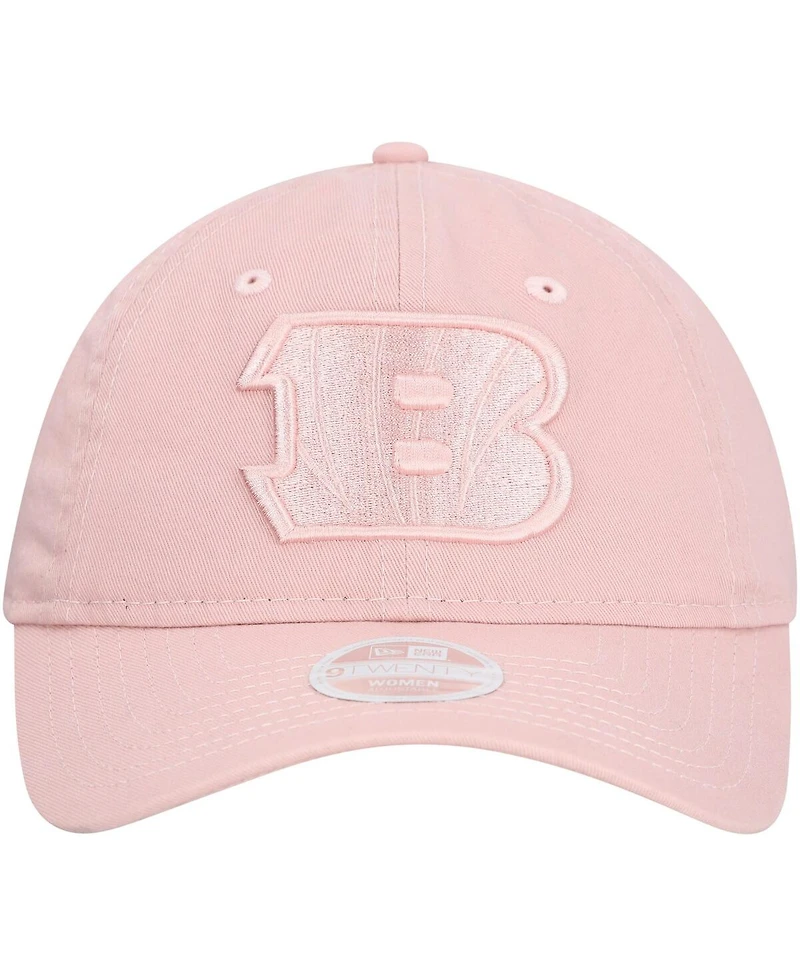 New Era Women's Light Pink Cincinnati Bengals Main 9TWENTY Adjustable Hat