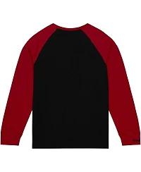 Mitchell & Ness Men's Black Maryland Terrapins Legendary Slub Raglan Long Sleeve T-Shirt