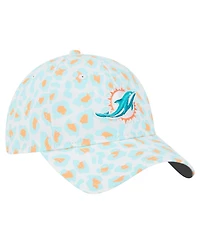 New Era Women's White Miami Dolphins Active Leopard 9TWENTY Adjustable Hat