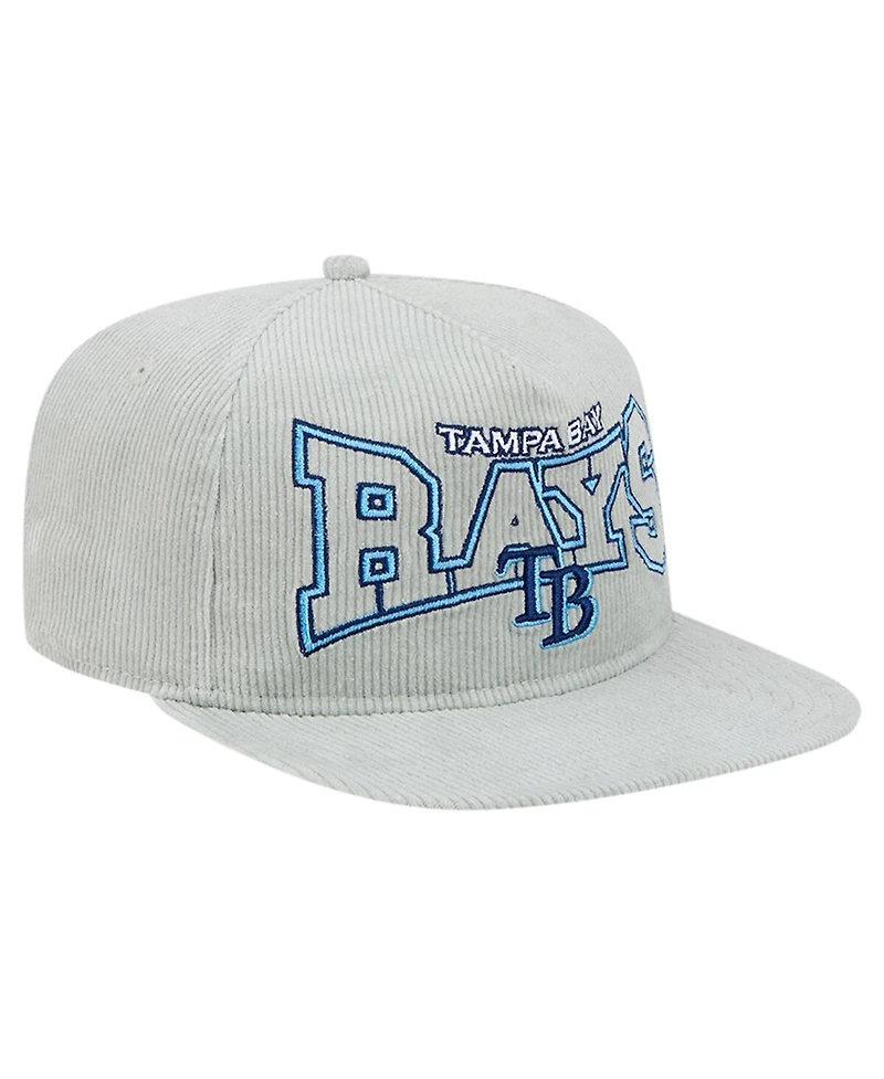 New Era Men's Gray Tampa Bay Rays Corduroy Golfer Snapback Hat