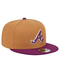 New Era Men's Brown/Purple Atlanta Braves Color Pack Two-Tone 9FIFTY Snapback Hat